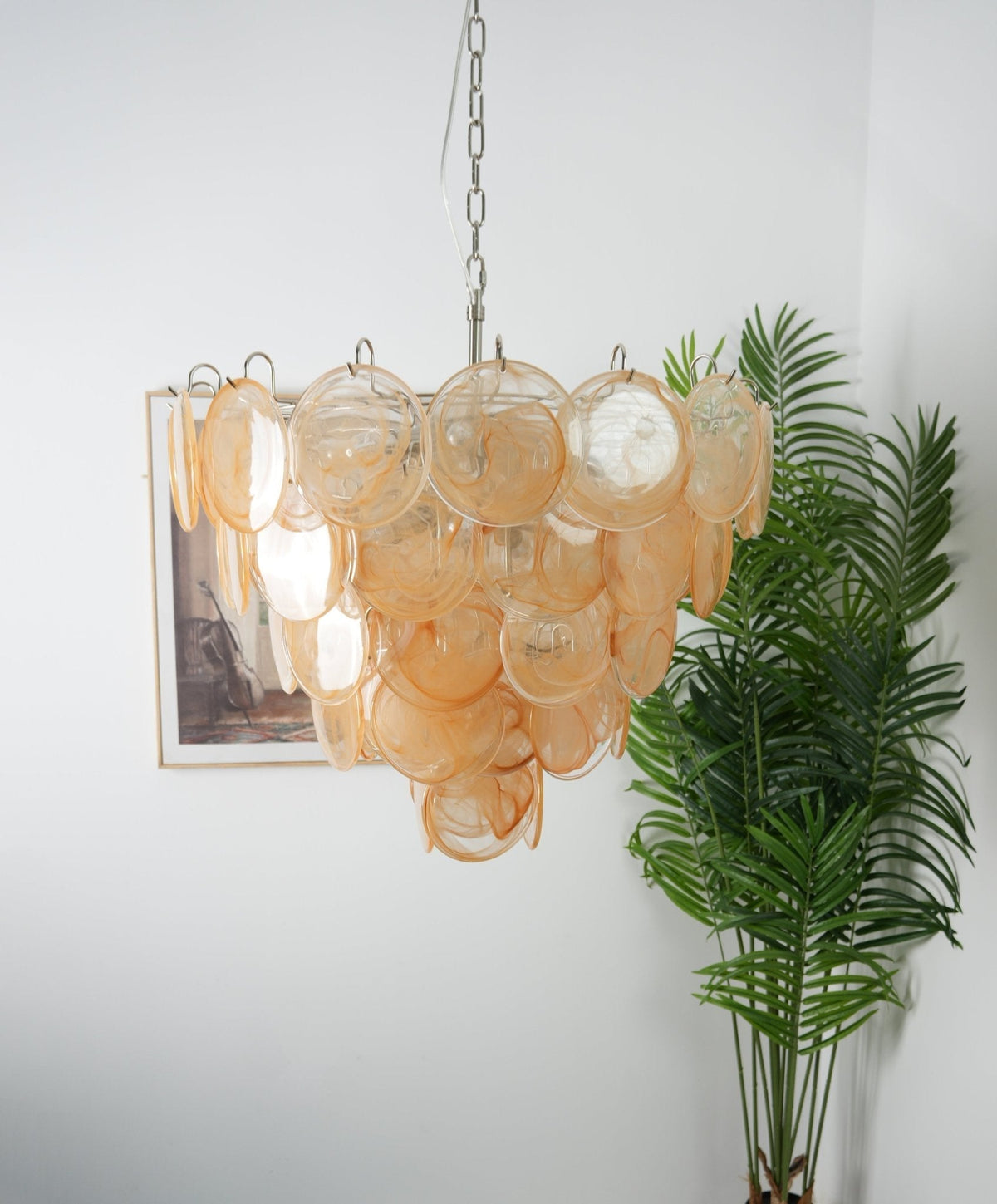 Celisira Kronleuchter Muranoglas-Scheibe Classic