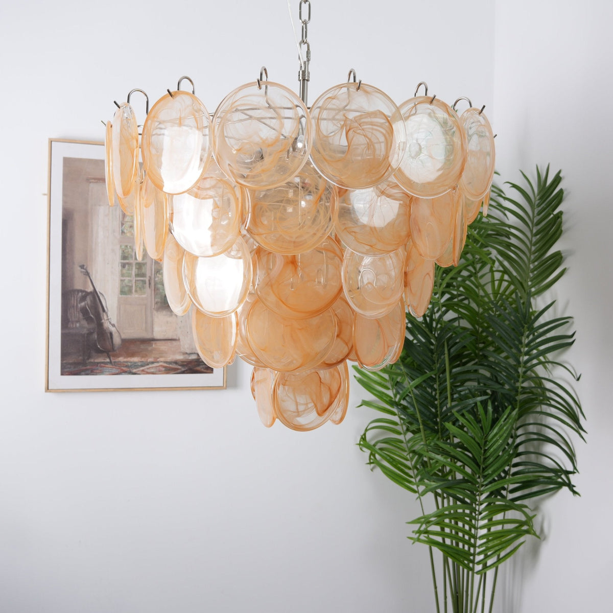 Celisira Kronleuchter Muranoglas-Scheibe Classic