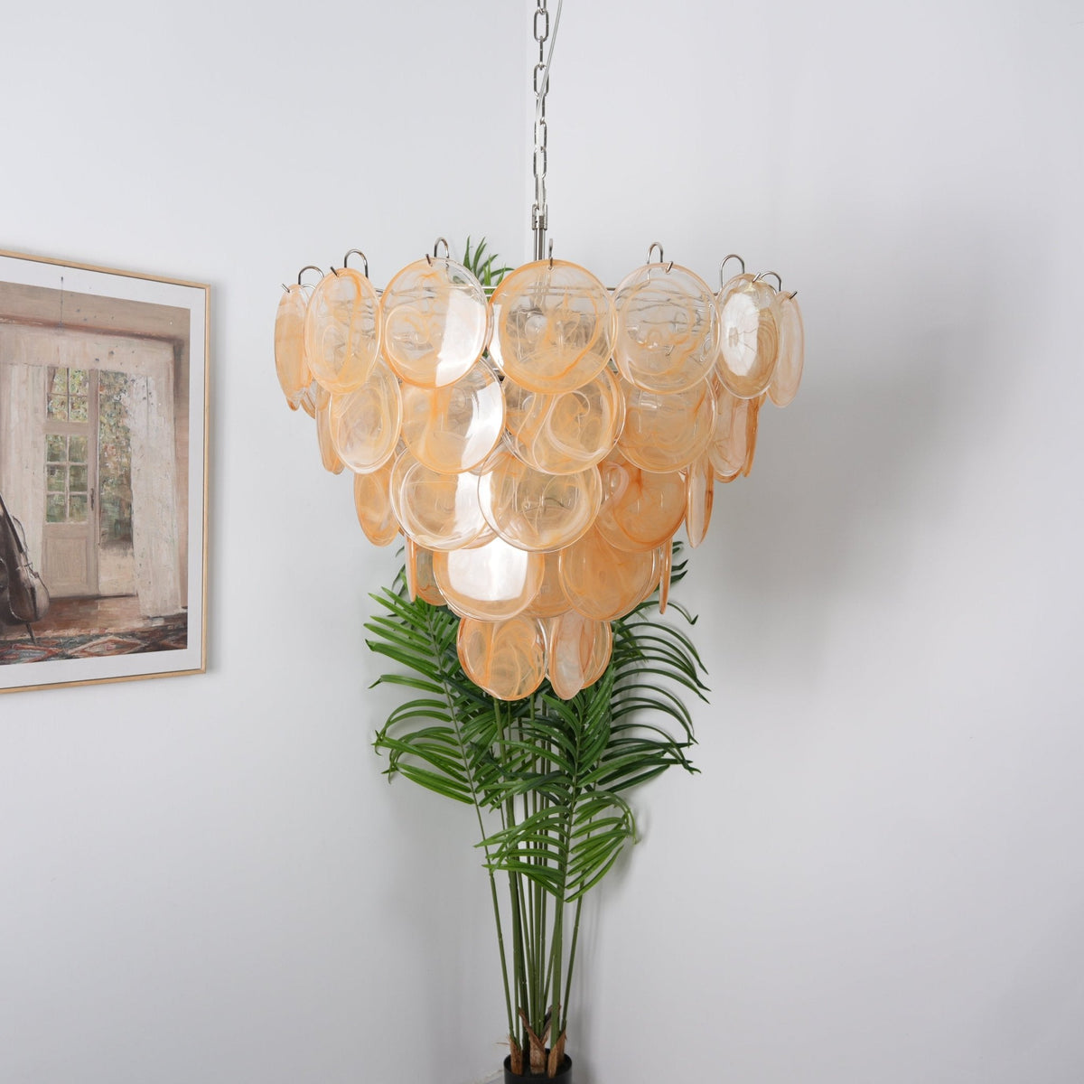 Celisira Kronleuchter Muranoglas-Scheibe Classic