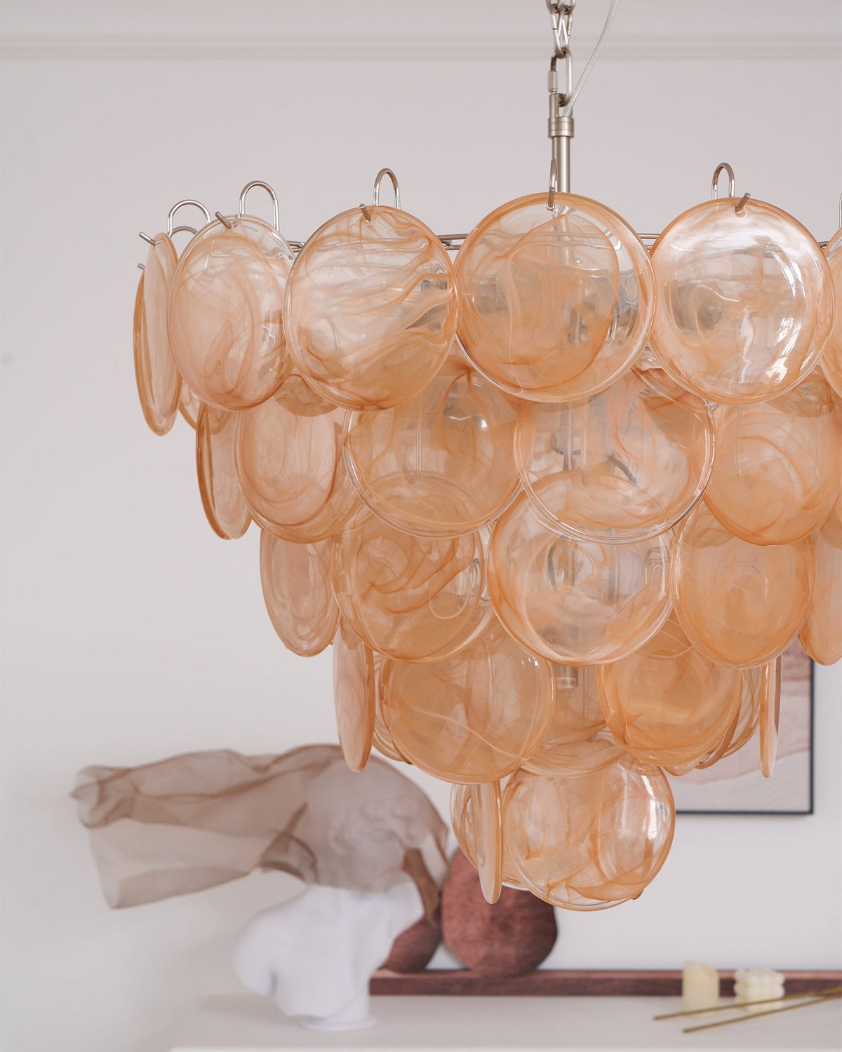 Celisira Kronleuchter Muranoglas-Scheibe Classic