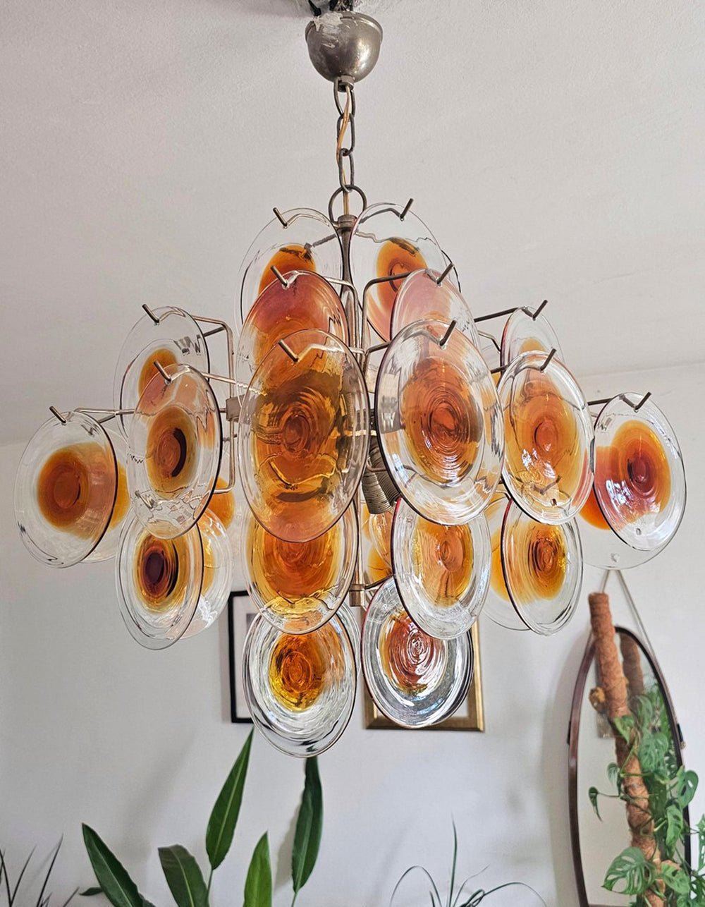 Velarissa Kronleuchter aus Muranoglas im Mid-Century-Stil