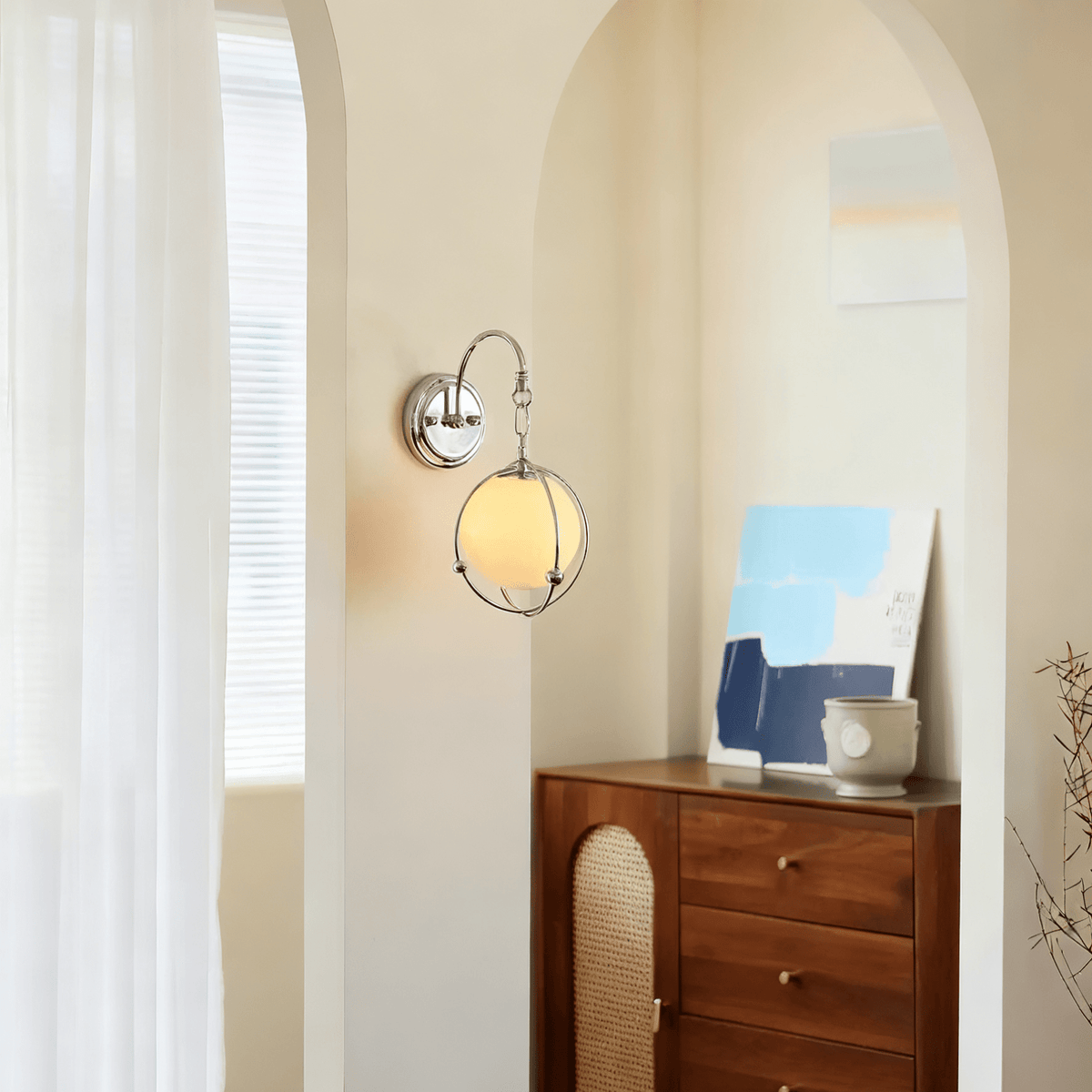 Veliselia Orb Cage Wandleuchte