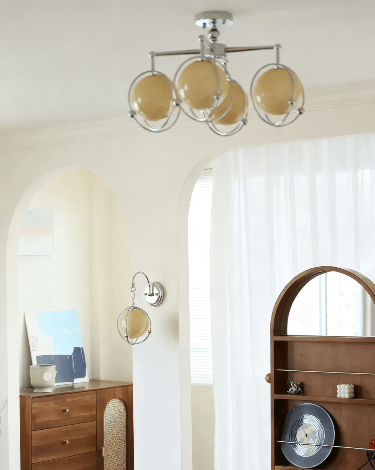 Veliselia Orb Cage Wandleuchte