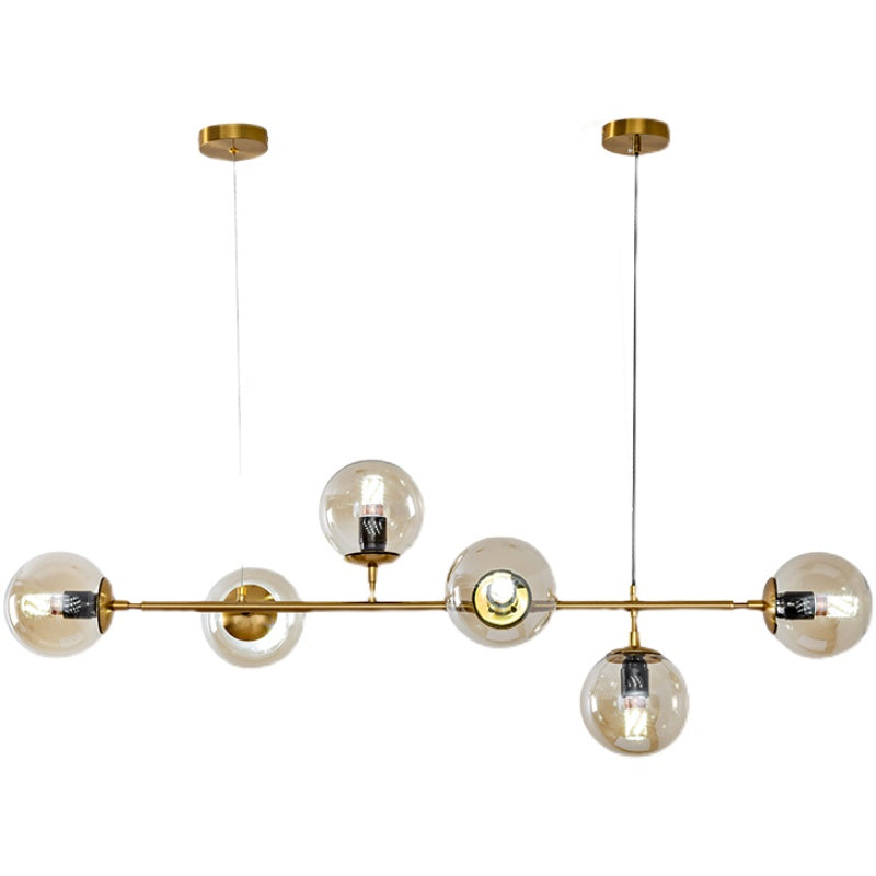 Yorvin Pendelleuchte Orb Messing Glas für Wohnzimmer