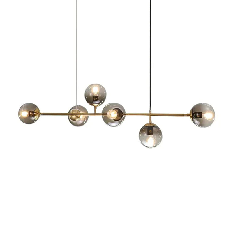 Yorvin Pendelleuchte Orb Messing Glas für Wohnzimmer