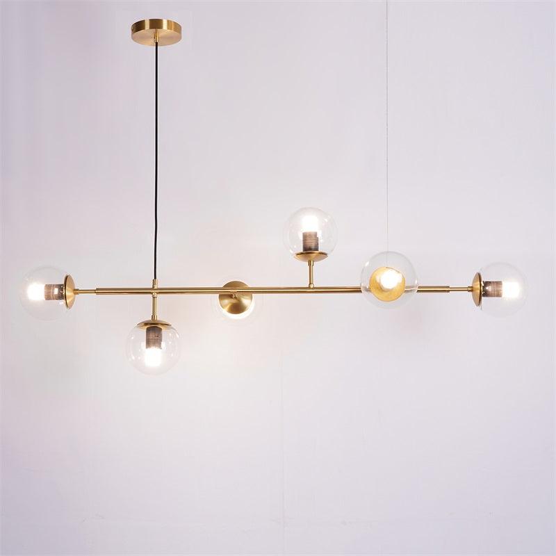 Yorvin Pendelleuchte Orb Messing Glas für Wohnzimmer