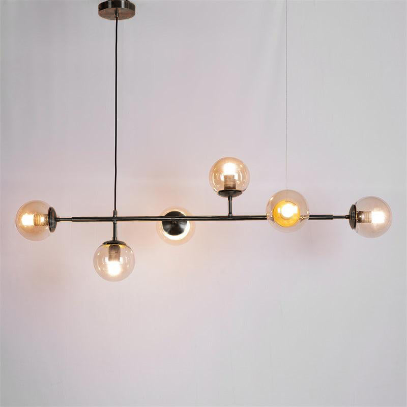 Yorvin Pendelleuchte Orb Messing Glas für Wohnzimmer