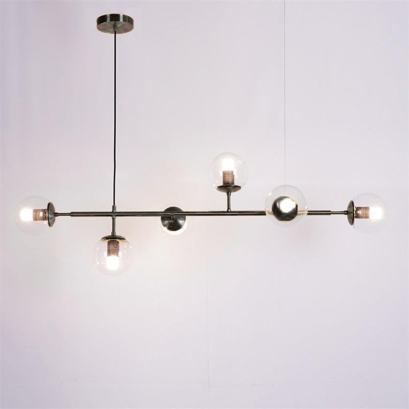 Yorvin Pendelleuchte Orb Messing Glas für Wohnzimmer