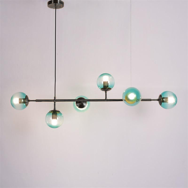 Yorvin Pendelleuchte Orb Messing Glas für Wohnzimmer
