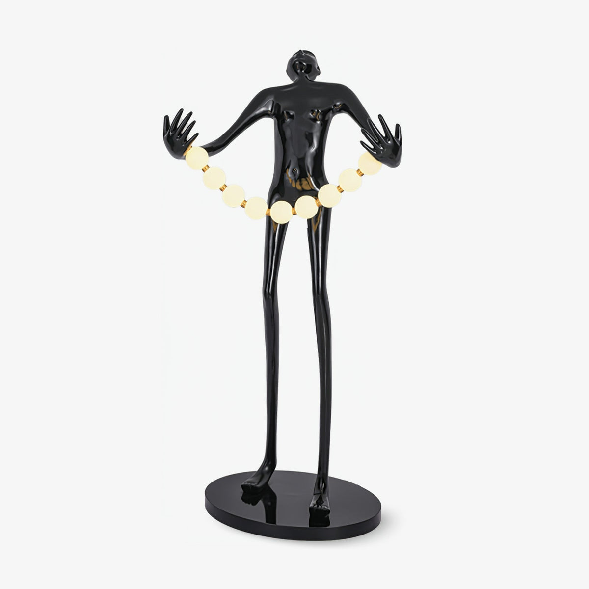 Orbit Beaded Sculptural Stehleuchte
