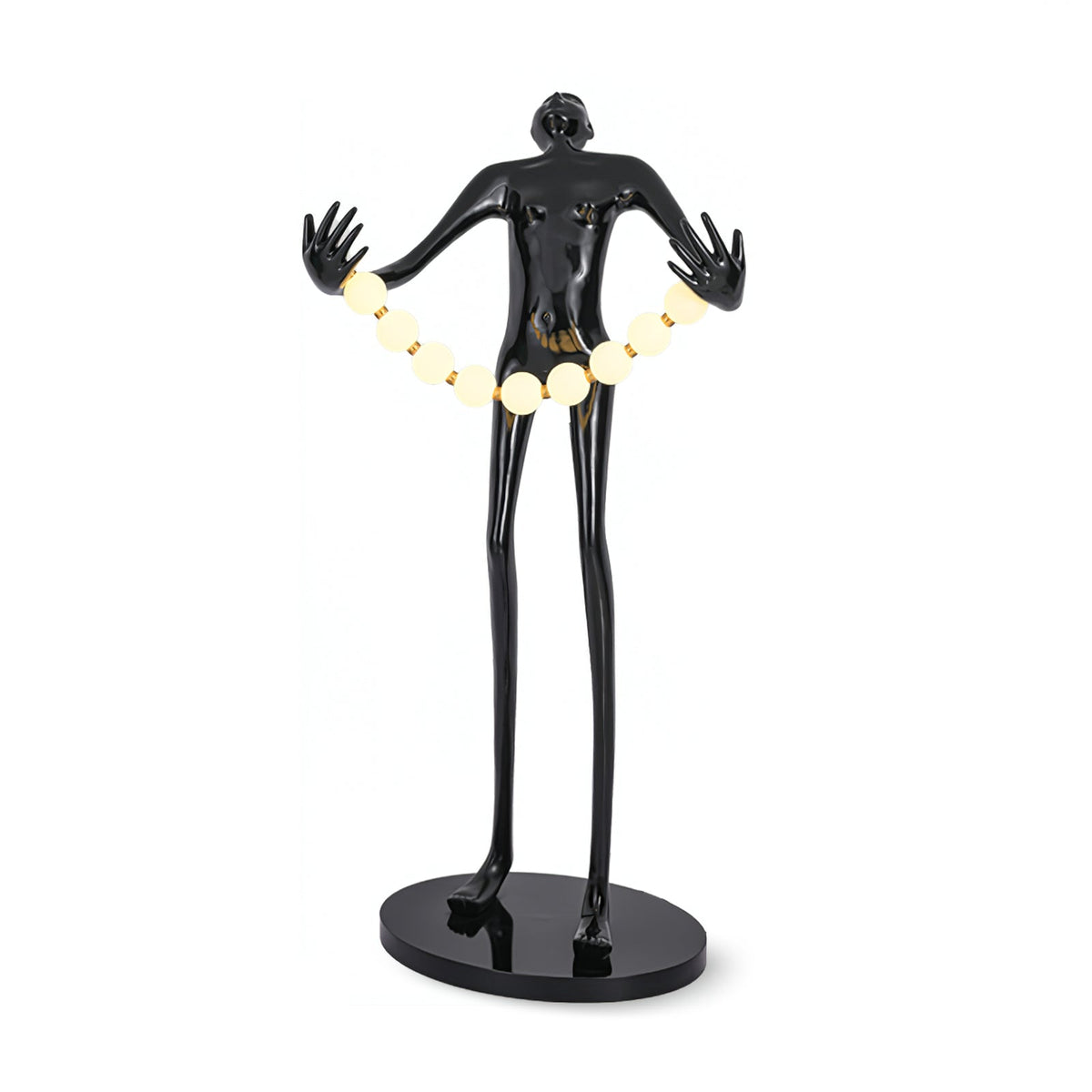 Orbit Beaded Sculptural Stehleuchte