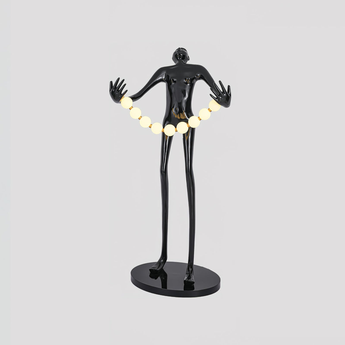 Orbit Beaded Sculptural Stehleuchte