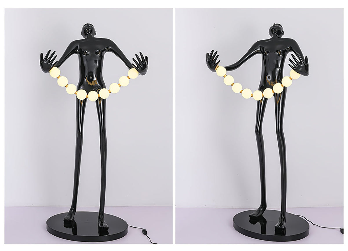 Orbit Beaded Sculptural Stehleuchte