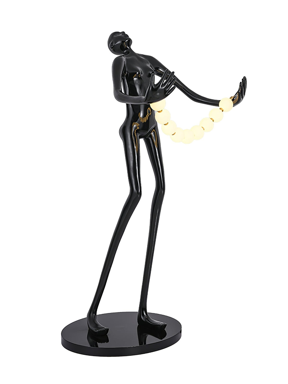 Orbit Beaded Sculptural Stehleuchte