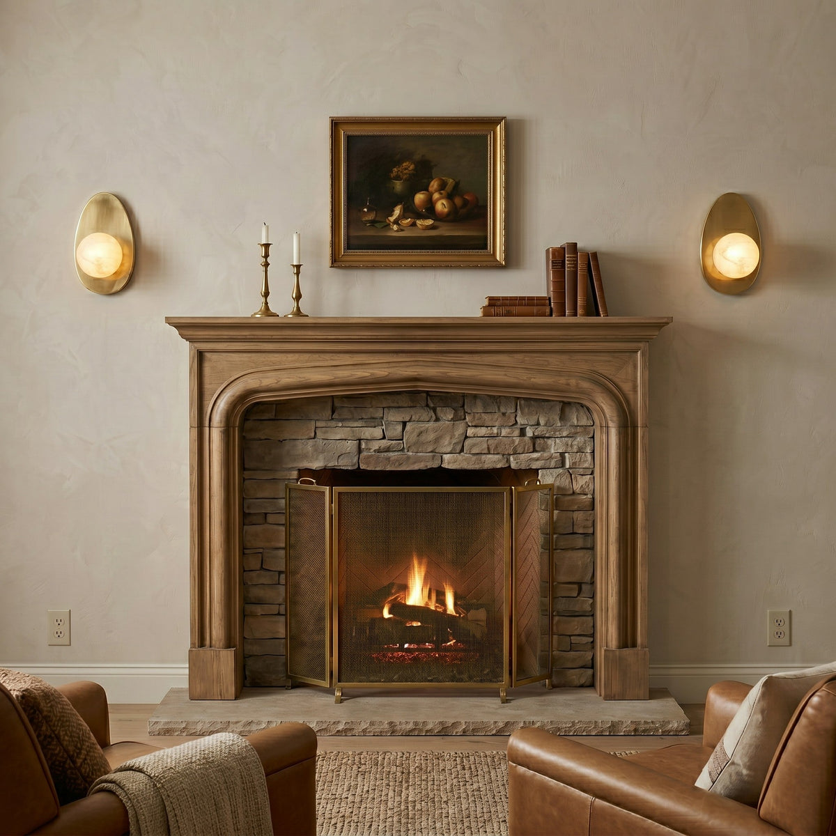 Orlisse Alabaster-Wandleuchte