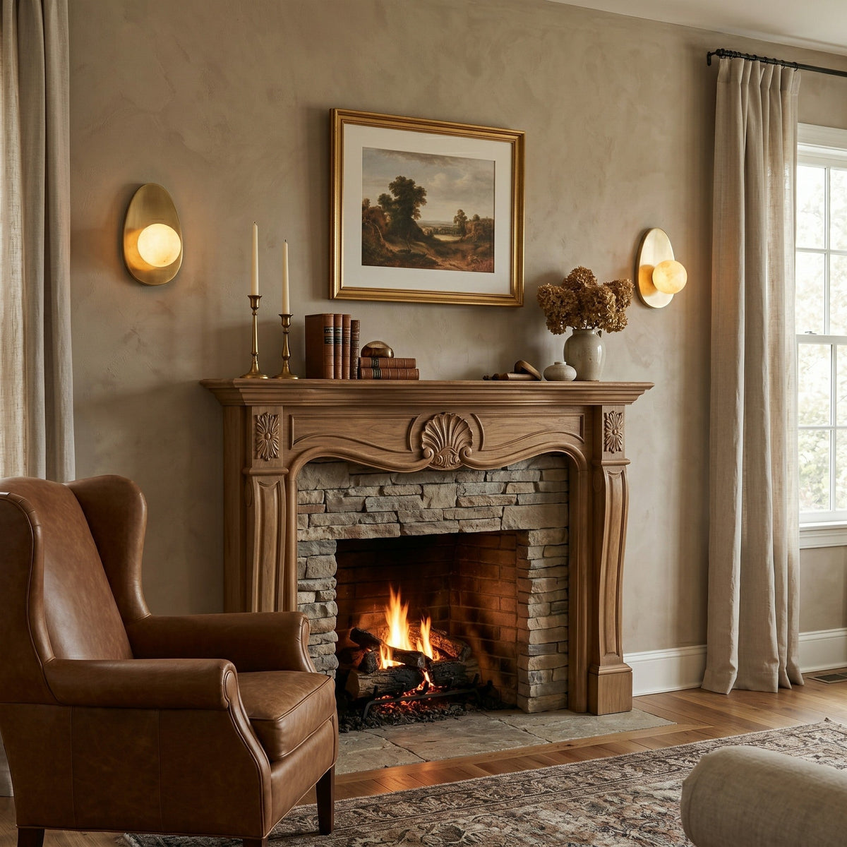 Orlisse Alabaster-Wandleuchte