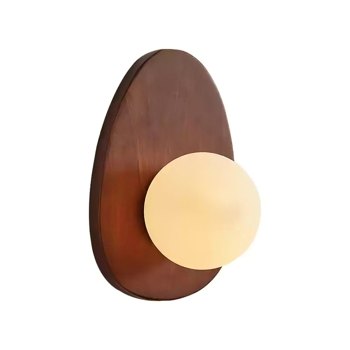 Aldiniella Premium zeitgenössische Wandleuchte aus Walnuss und Glas