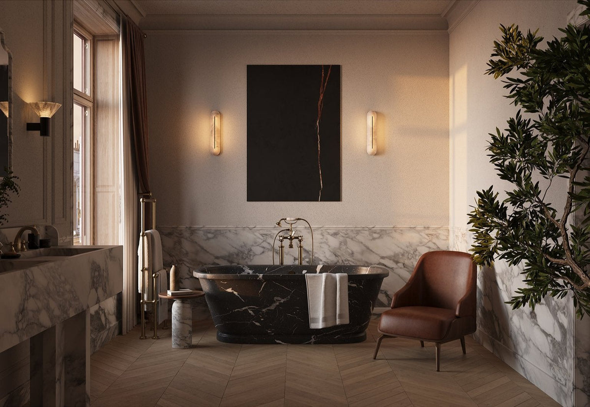 Armaryra Oblong Alabaster-Wandleuchte