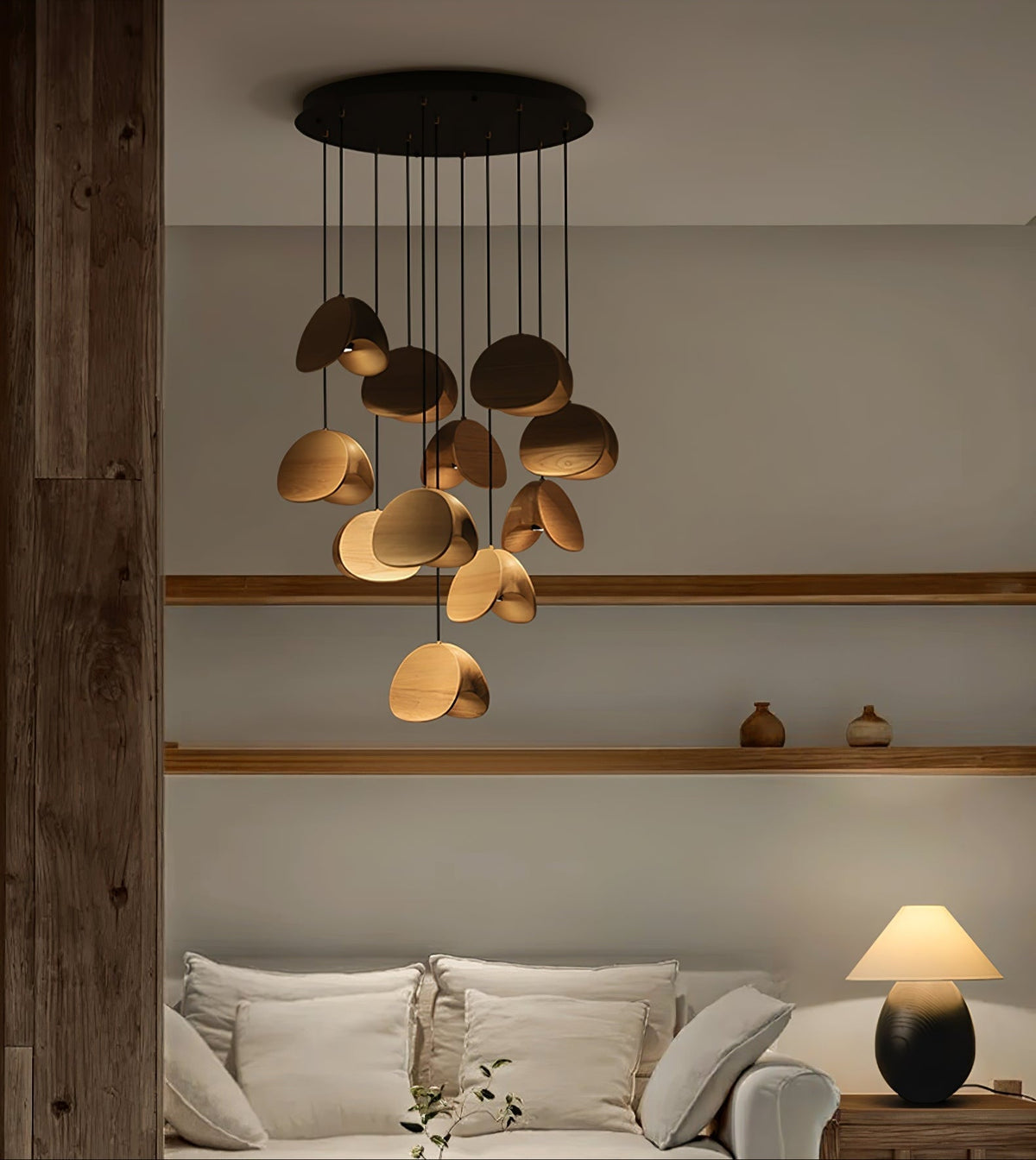 Tavro Minimalistische Pendelleuchte aus Holz