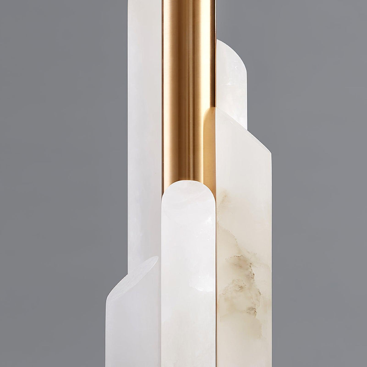 Olvenor zylindrische Alabaster-Tischleuchte