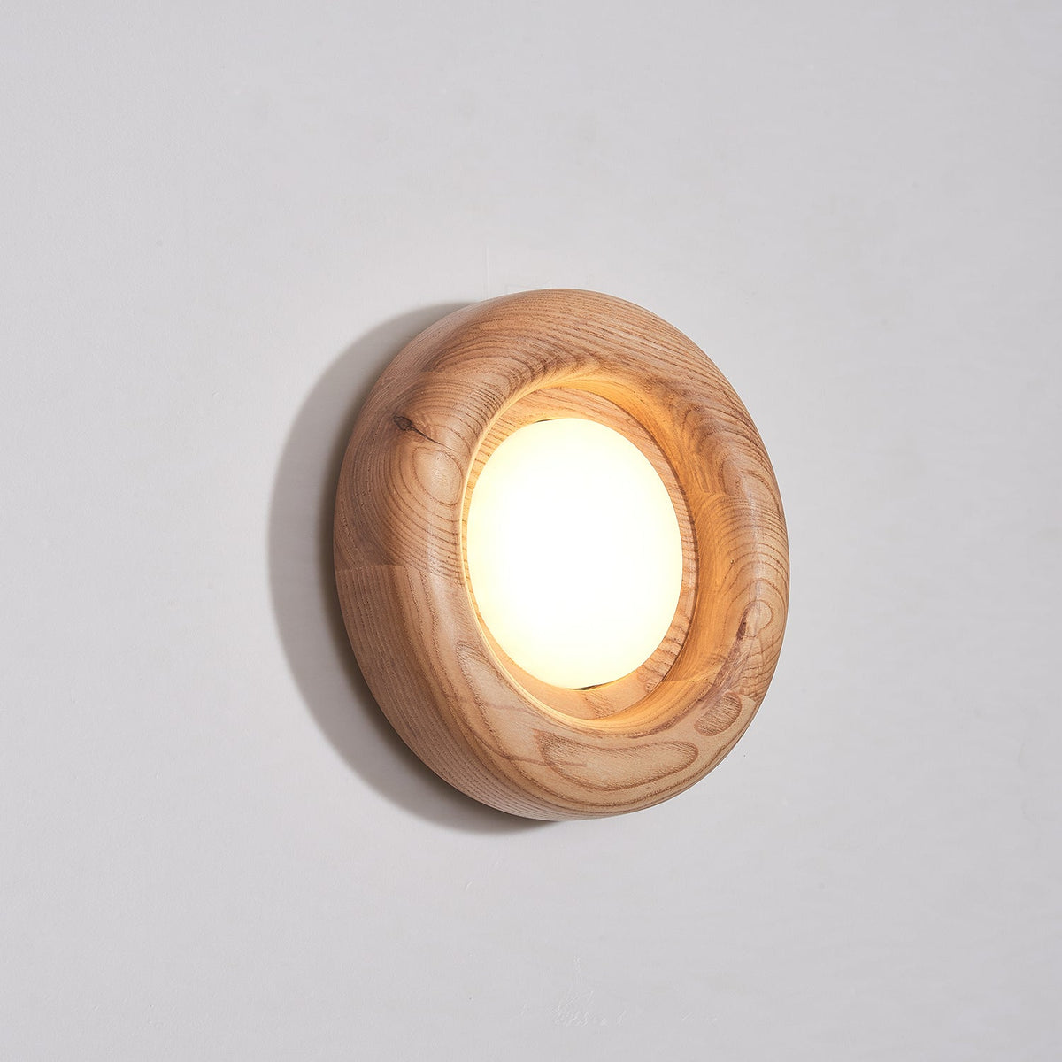 Elvirette Wandleuchte Holzrahmen Acryl-Glow