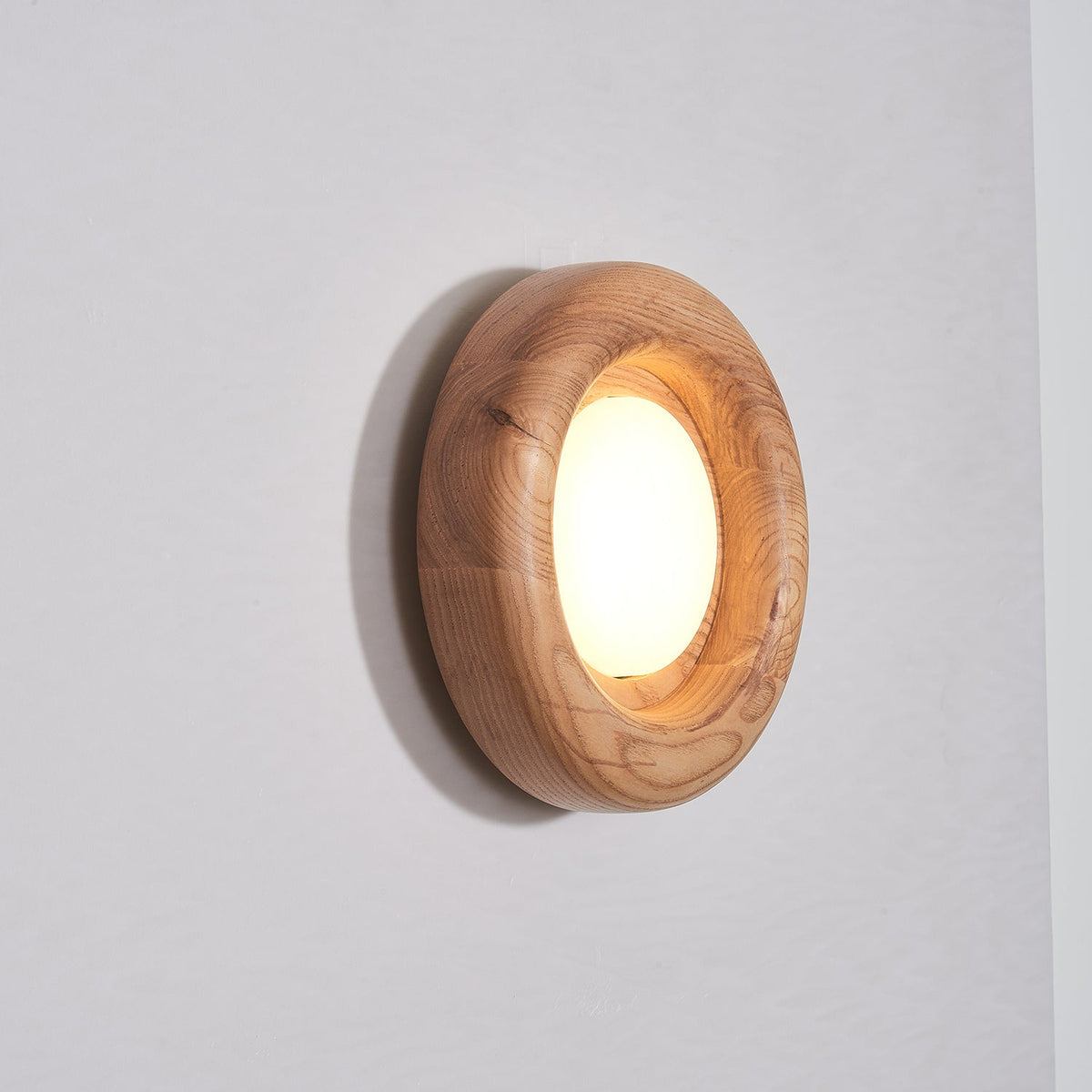 Elvirette Wandleuchte Holzrahmen Acryl-Glow