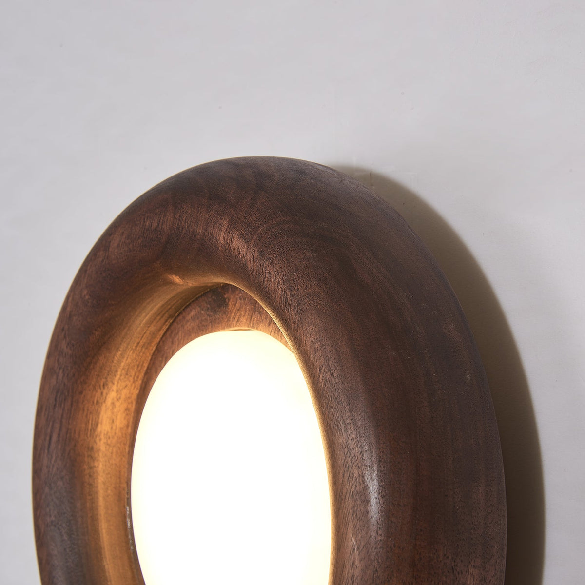 Elvirette Wandleuchte Holzrahmen Acryl-Glow