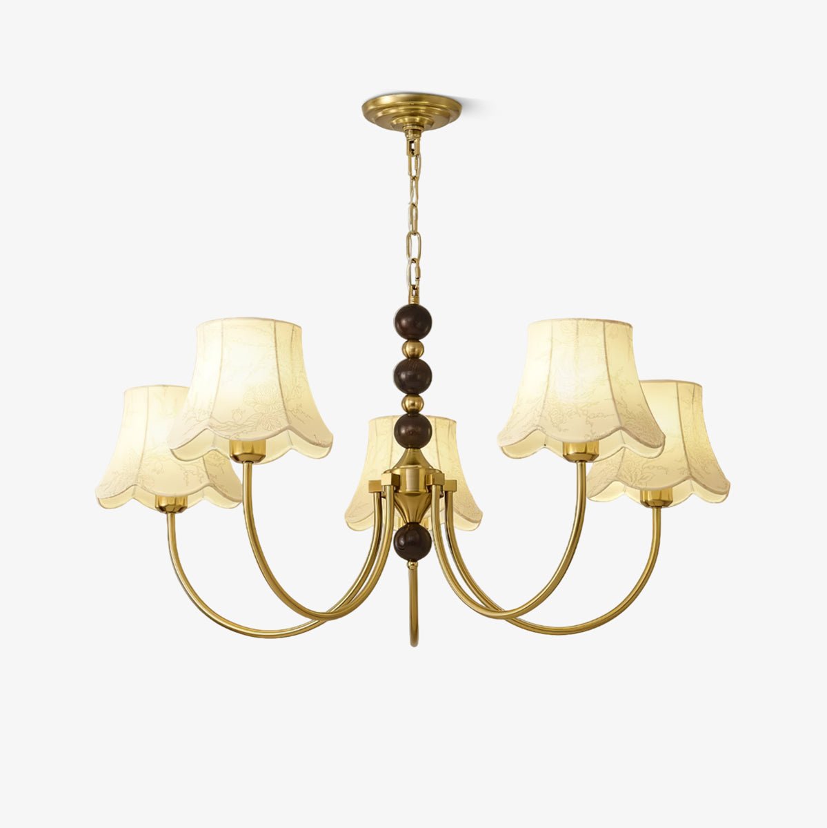 Orchid Kronleuchter Stoff Gold