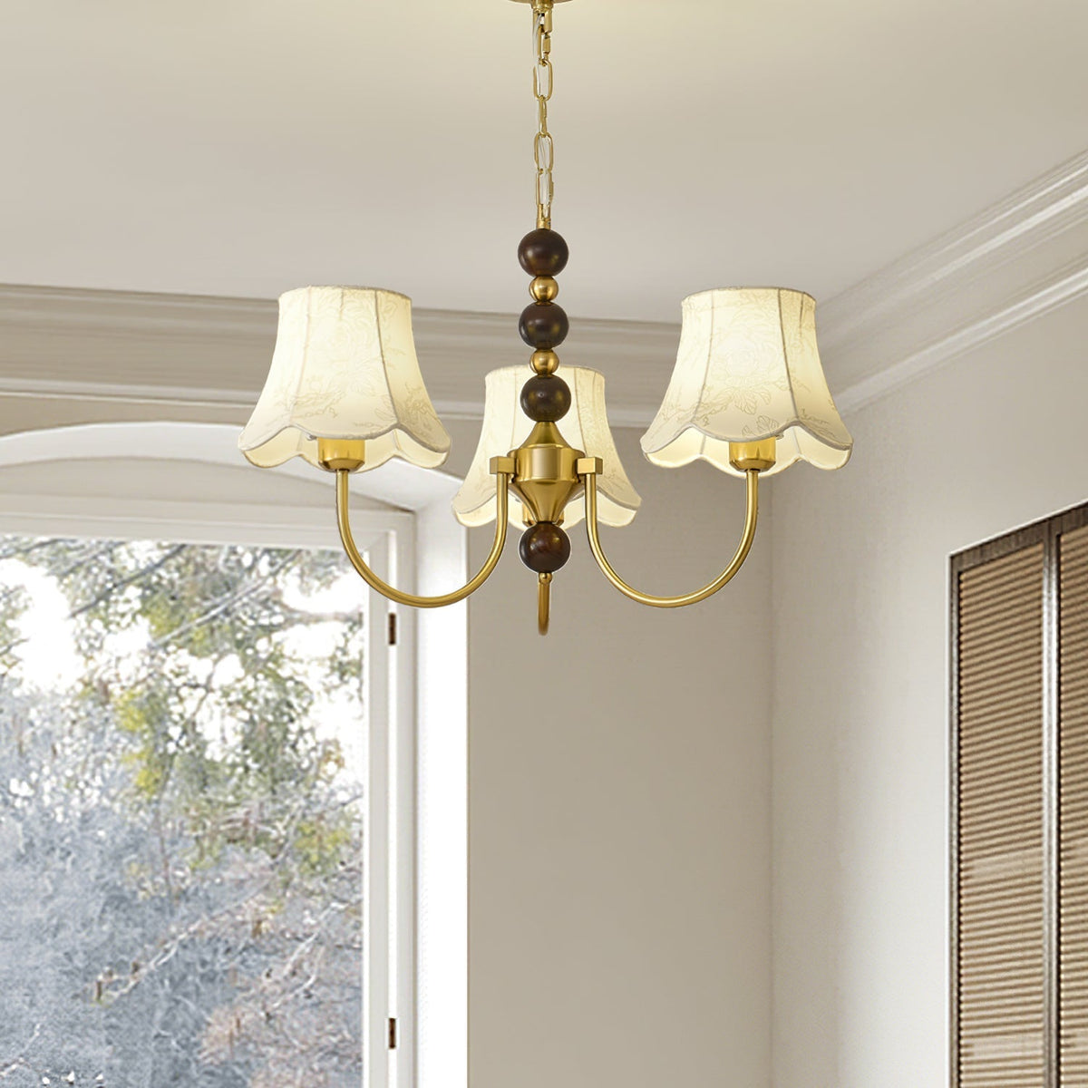 Orchid Kronleuchter Stoff Gold