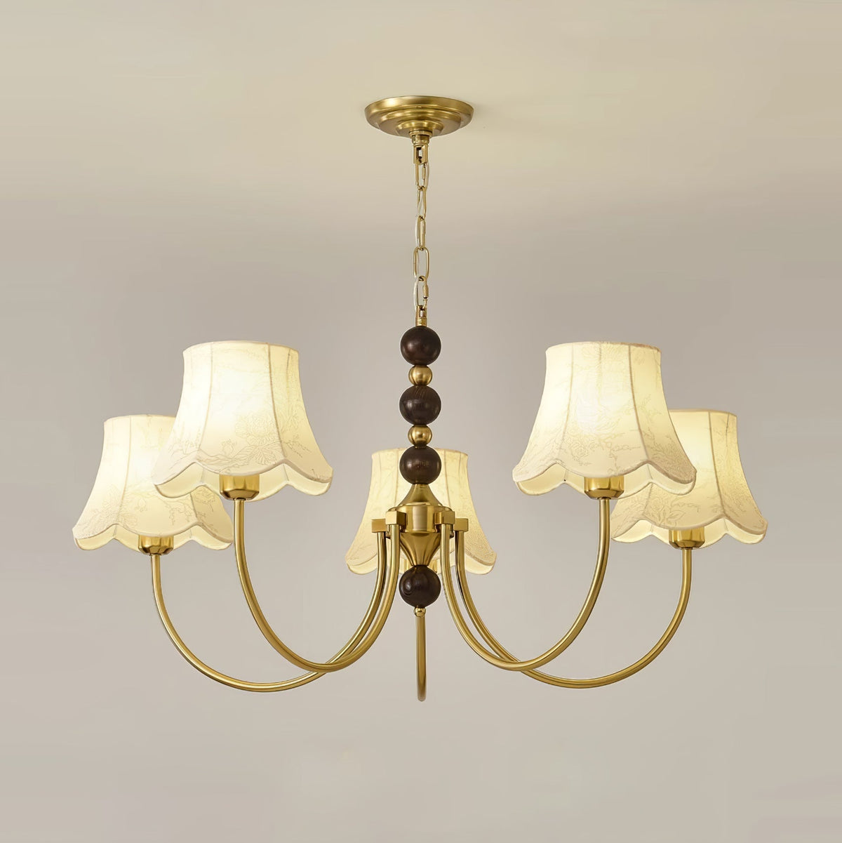 Orchid Kronleuchter Stoff Gold