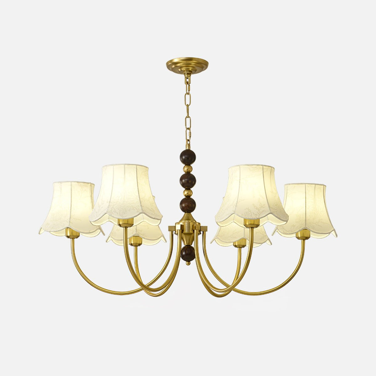 Orchid Kronleuchter Stoff Gold