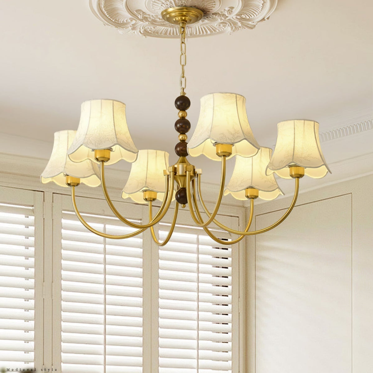 Orchid Kronleuchter Stoff Gold