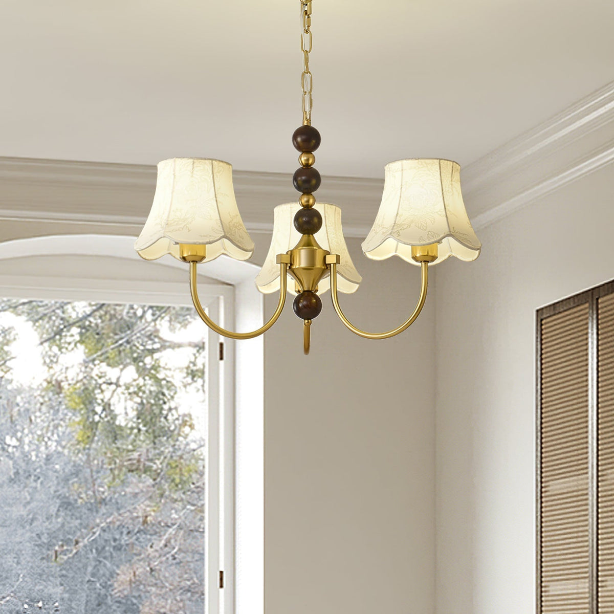 Orchid Kronleuchter Stoff Gold