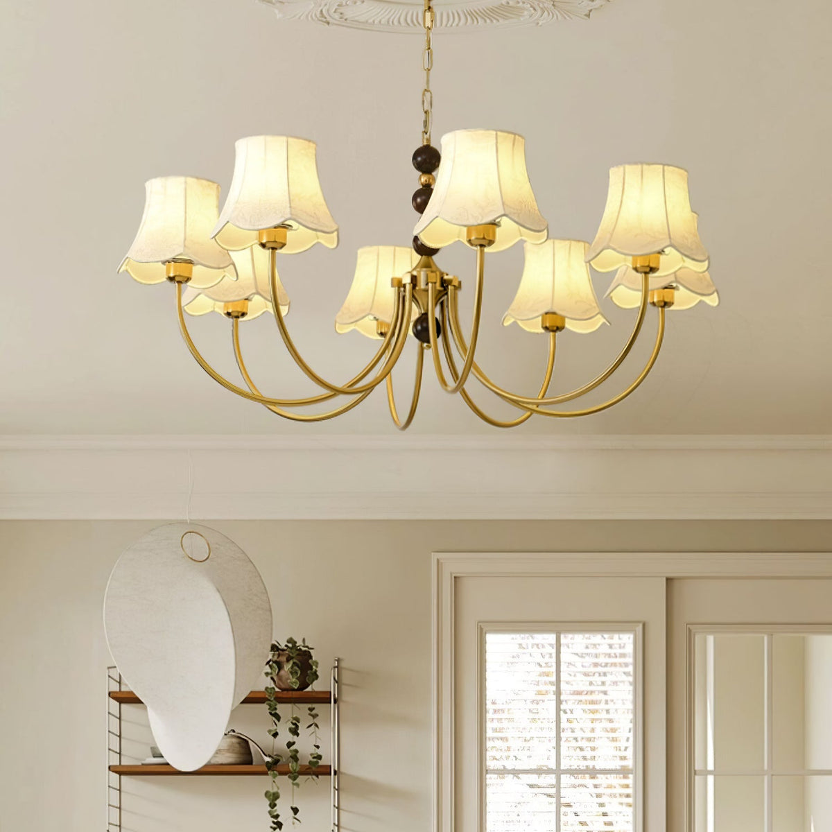 Orchid Kronleuchter Stoff Gold