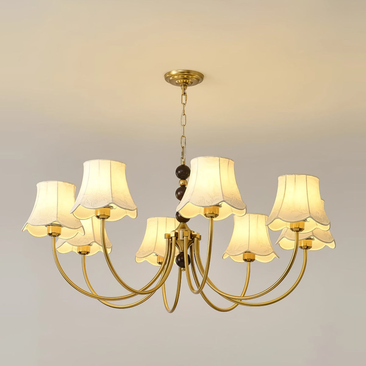 Orchid Kronleuchter Stoff Gold