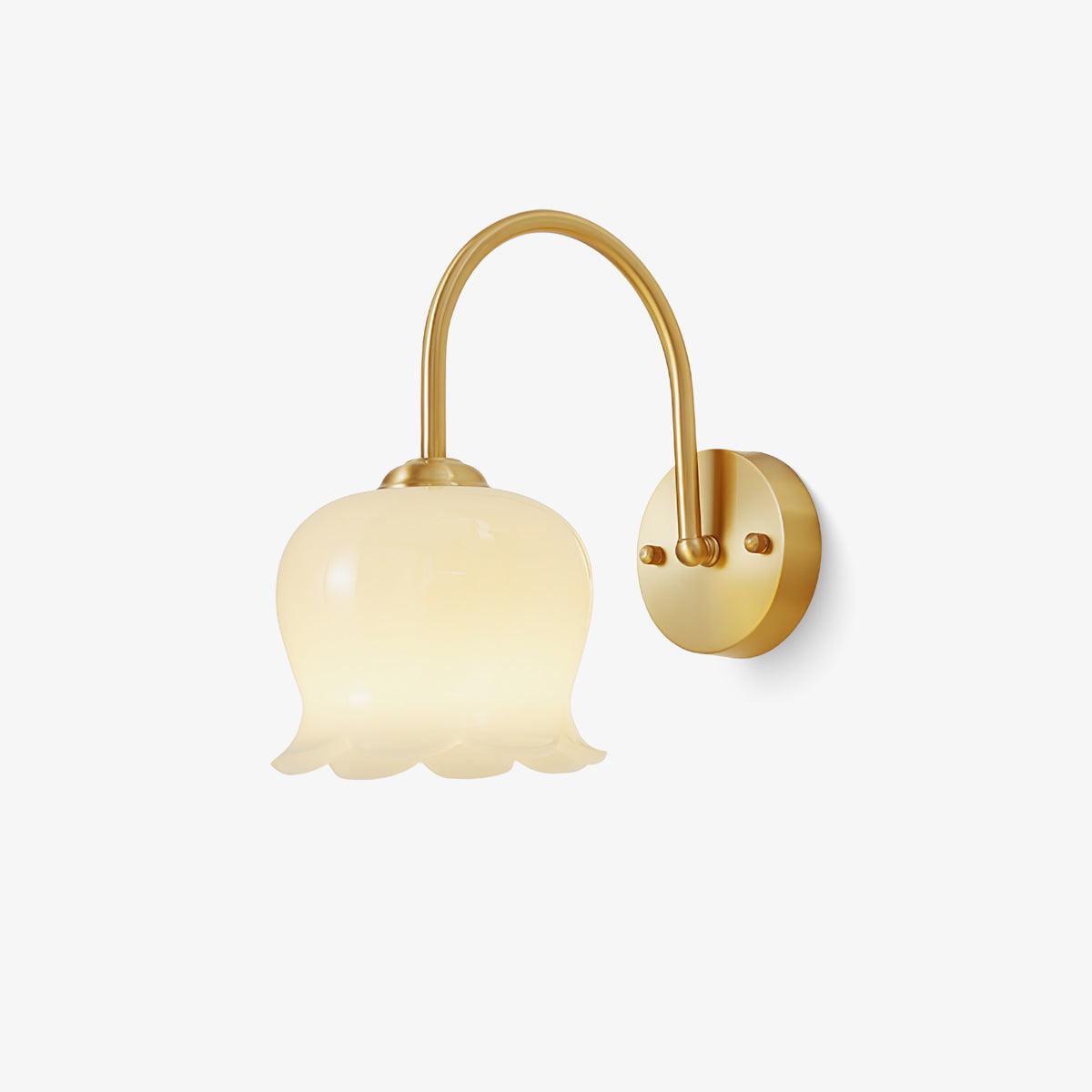 Avcarora Premium skandinavische Kunst-Messing-Glas-Wandleuchte