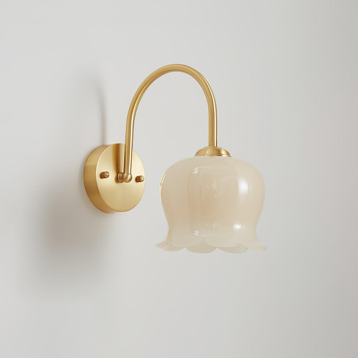 Avcarora Premium skandinavische Kunst-Messing-Glas-Wandleuchte