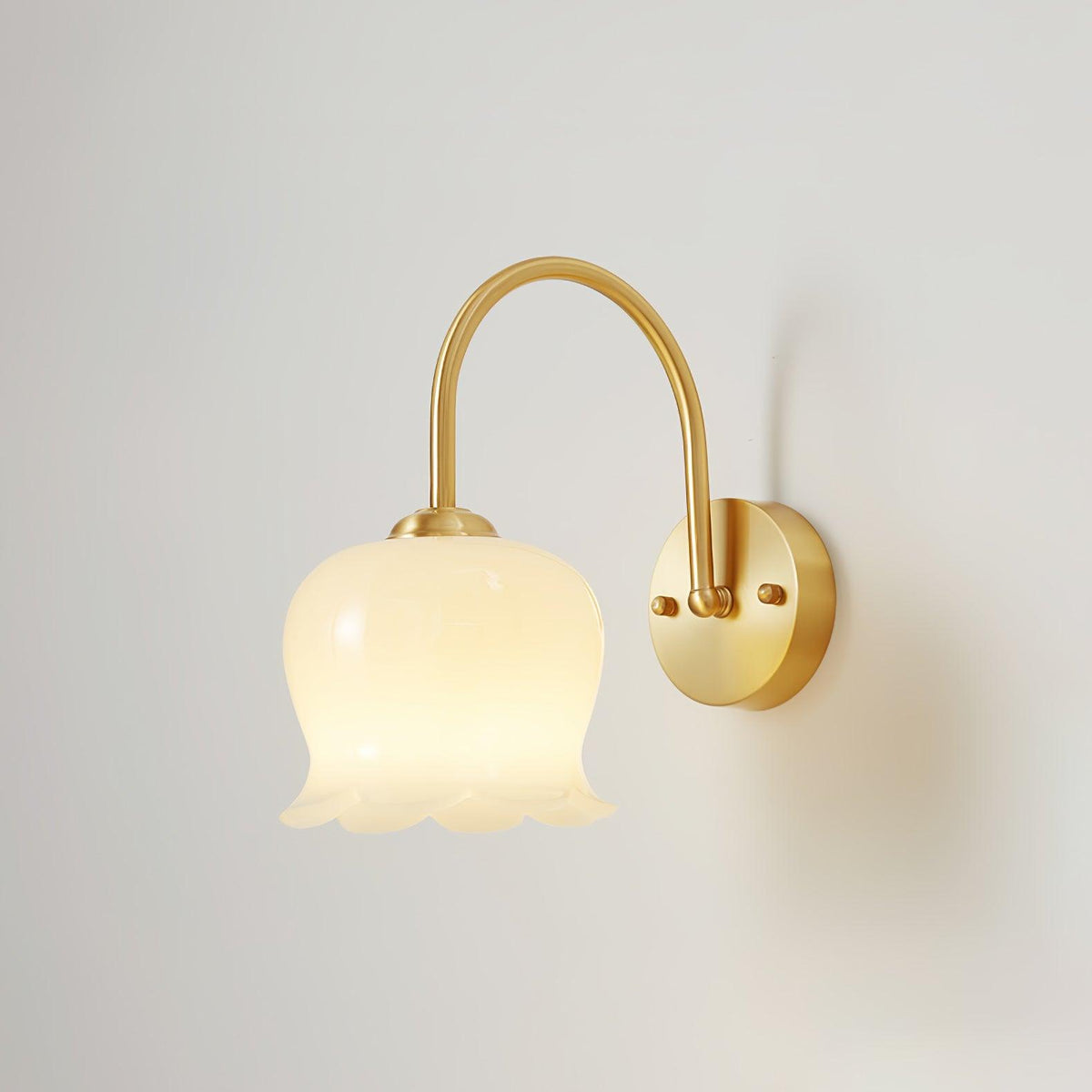 Avcarora Premium skandinavische Kunst-Messing-Glas-Wandleuchte