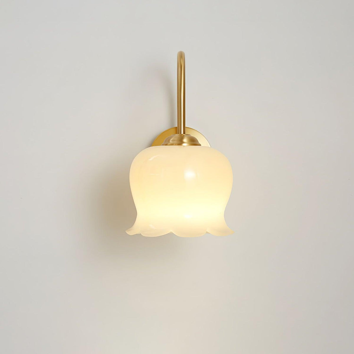 Avcarora Premium skandinavische Kunst-Messing-Glas-Wandleuchte