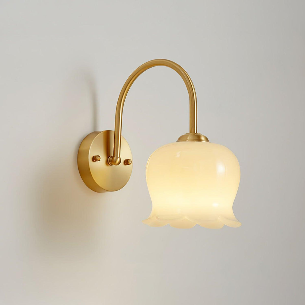 Avcarora Premium skandinavische Kunst-Messing-Glas-Wandleuchte