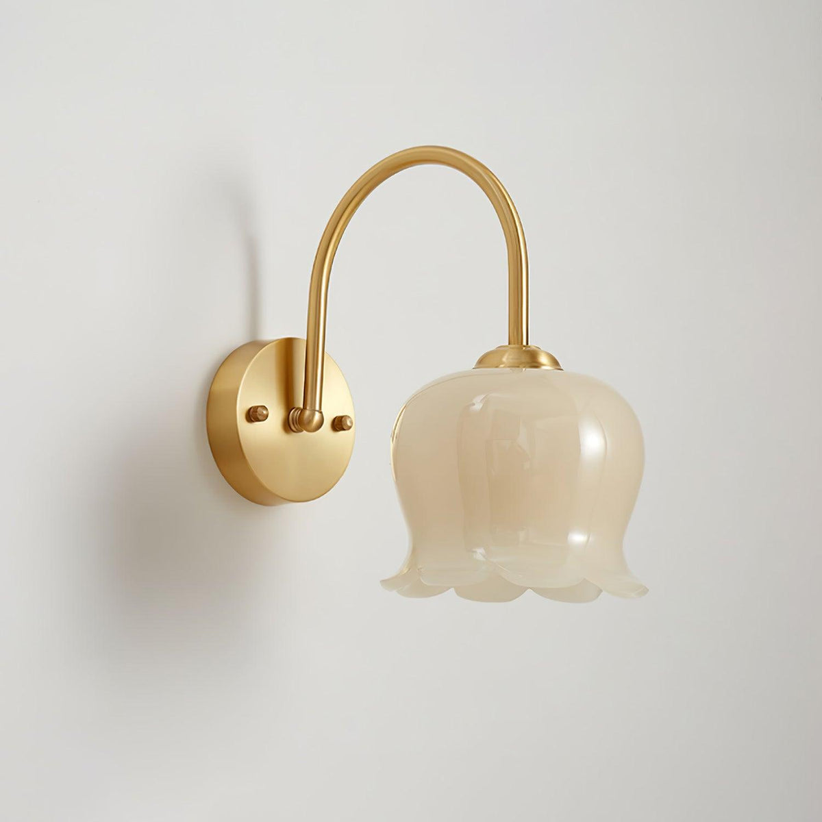 Avcarora Premium skandinavische Kunst-Messing-Glas-Wandleuchte