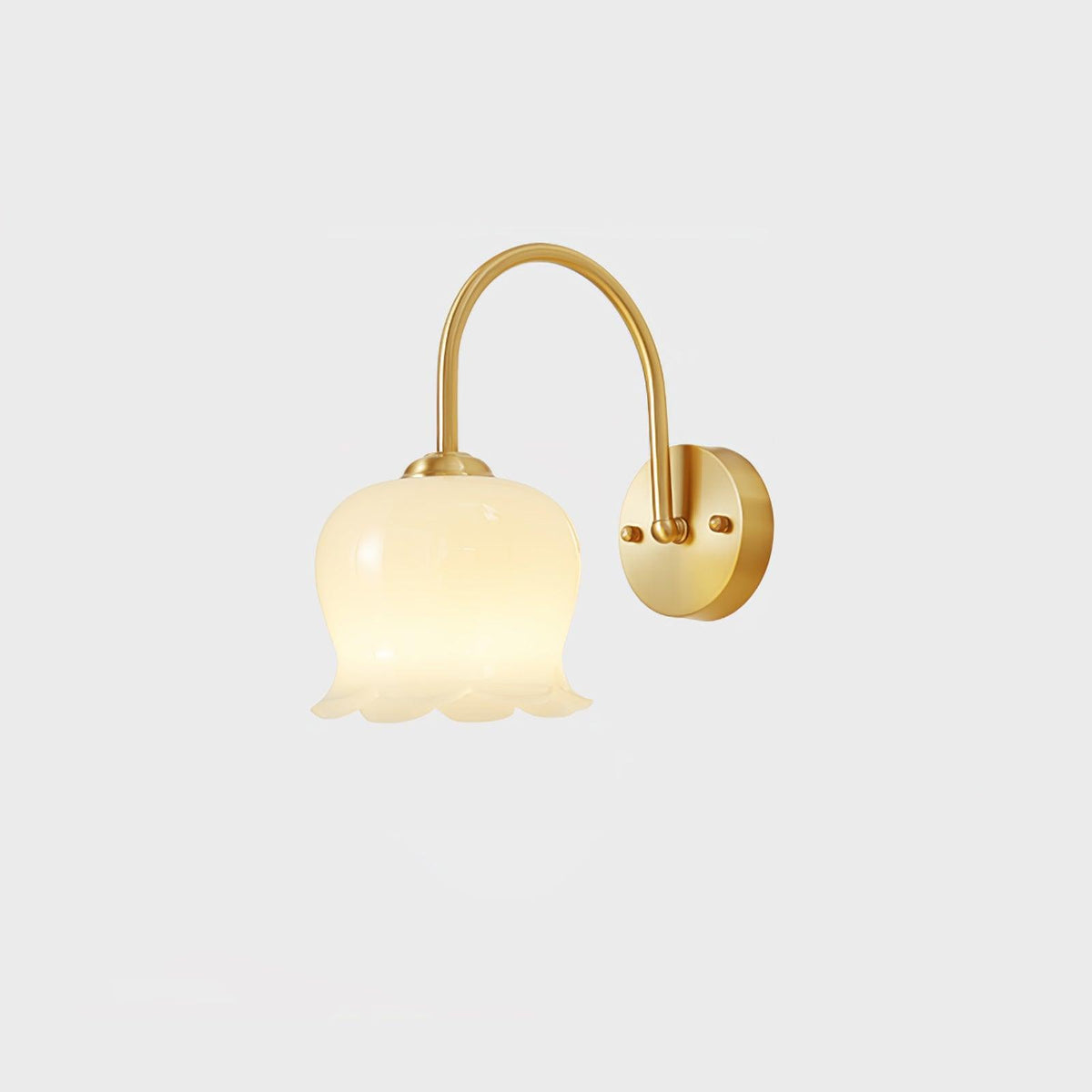 Avcarora Premium skandinavische Kunst-Messing-Glas-Wandleuchte