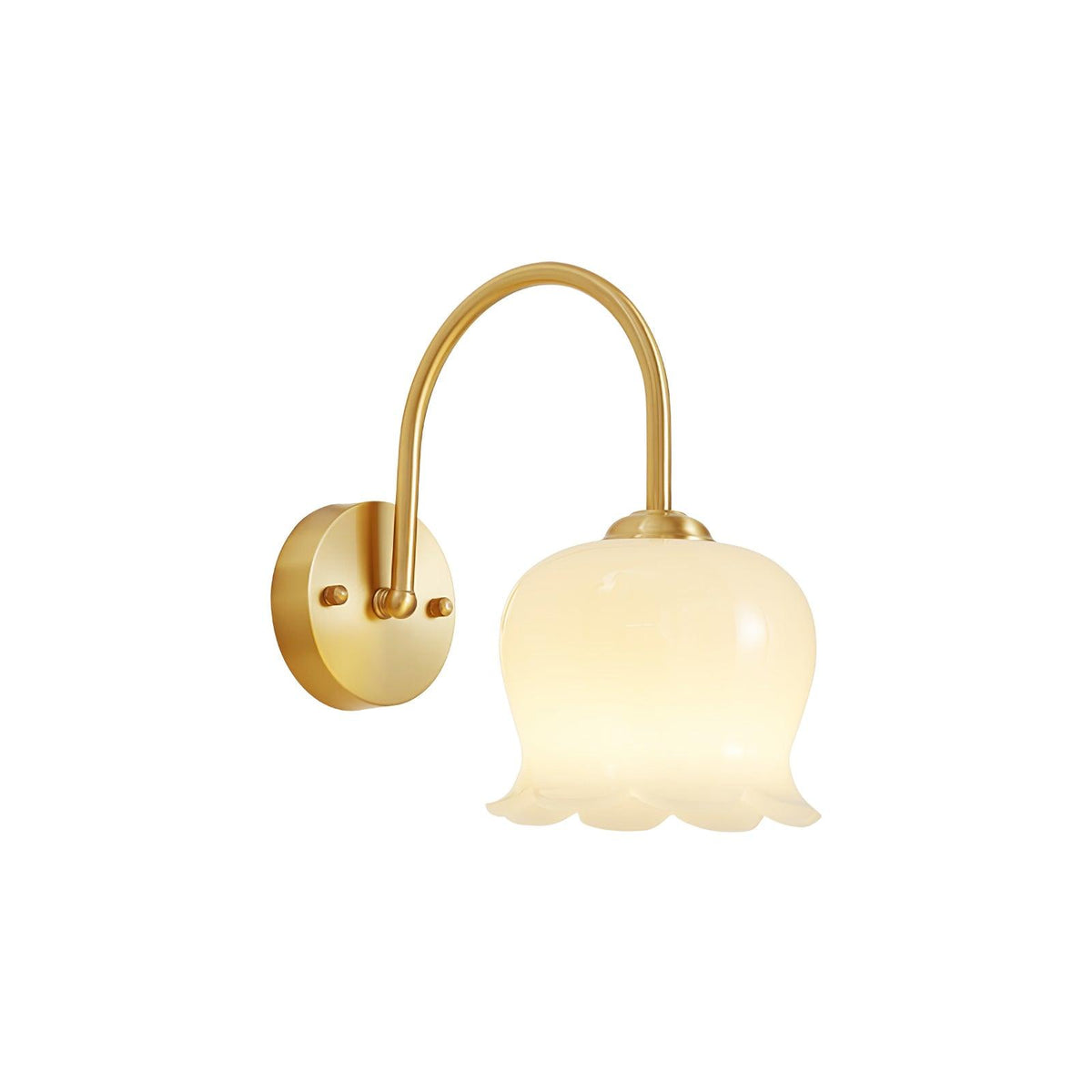 Avcarora Premium skandinavische Kunst-Messing-Glas-Wandleuchte