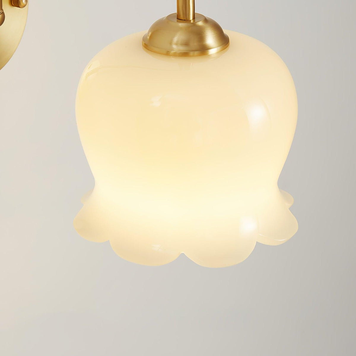 Avcarora Premium skandinavische Kunst-Messing-Glas-Wandleuchte