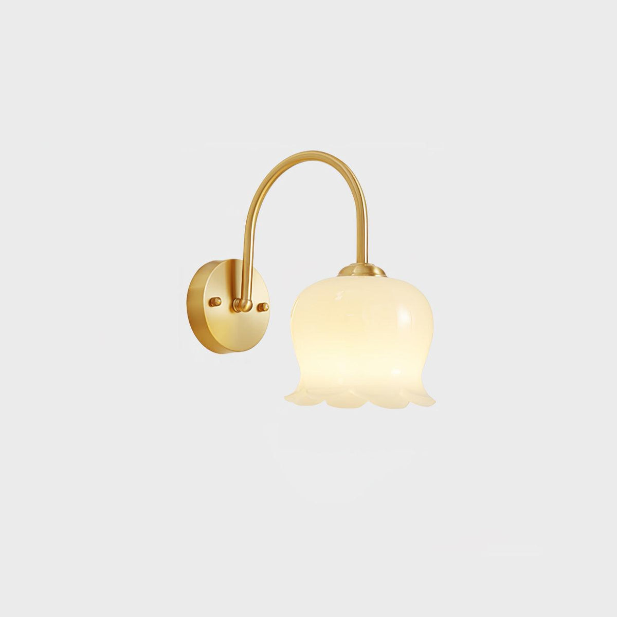 Avcarora Premium skandinavische Kunst-Messing-Glas-Wandleuchte