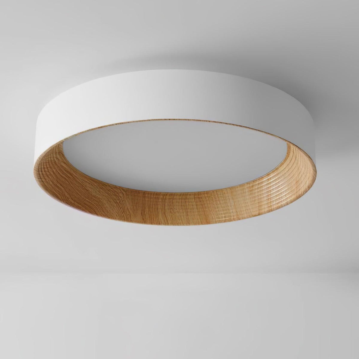 Elvirelle Deckenleuchte Holzring Minimalistisch einstellbar