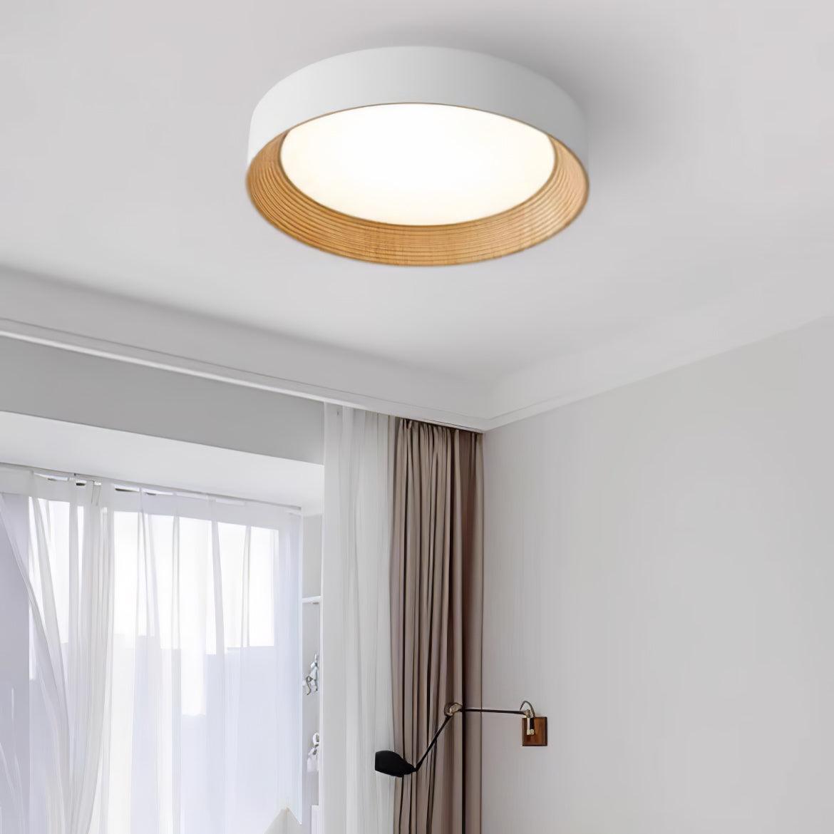 Elvirelle Deckenleuchte Holzring Minimalistisch einstellbar