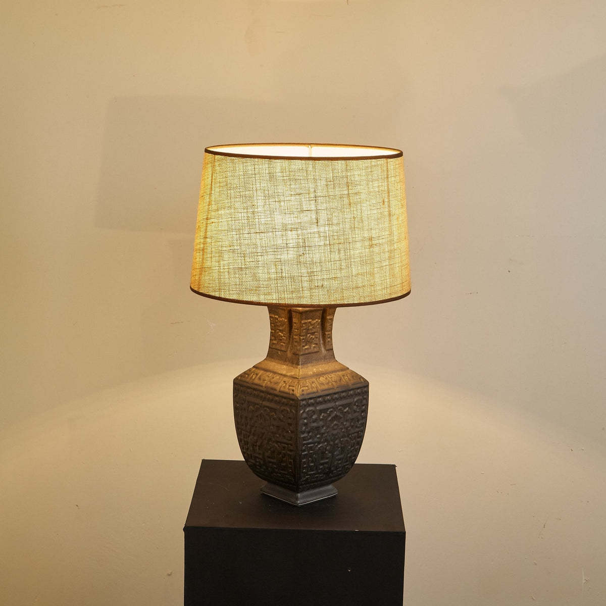 Echo Vintage-Stoff-Tischleuchte
