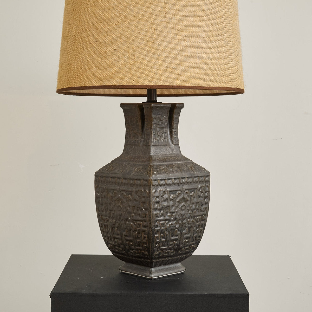Echo Vintage-Stoff-Tischleuchte