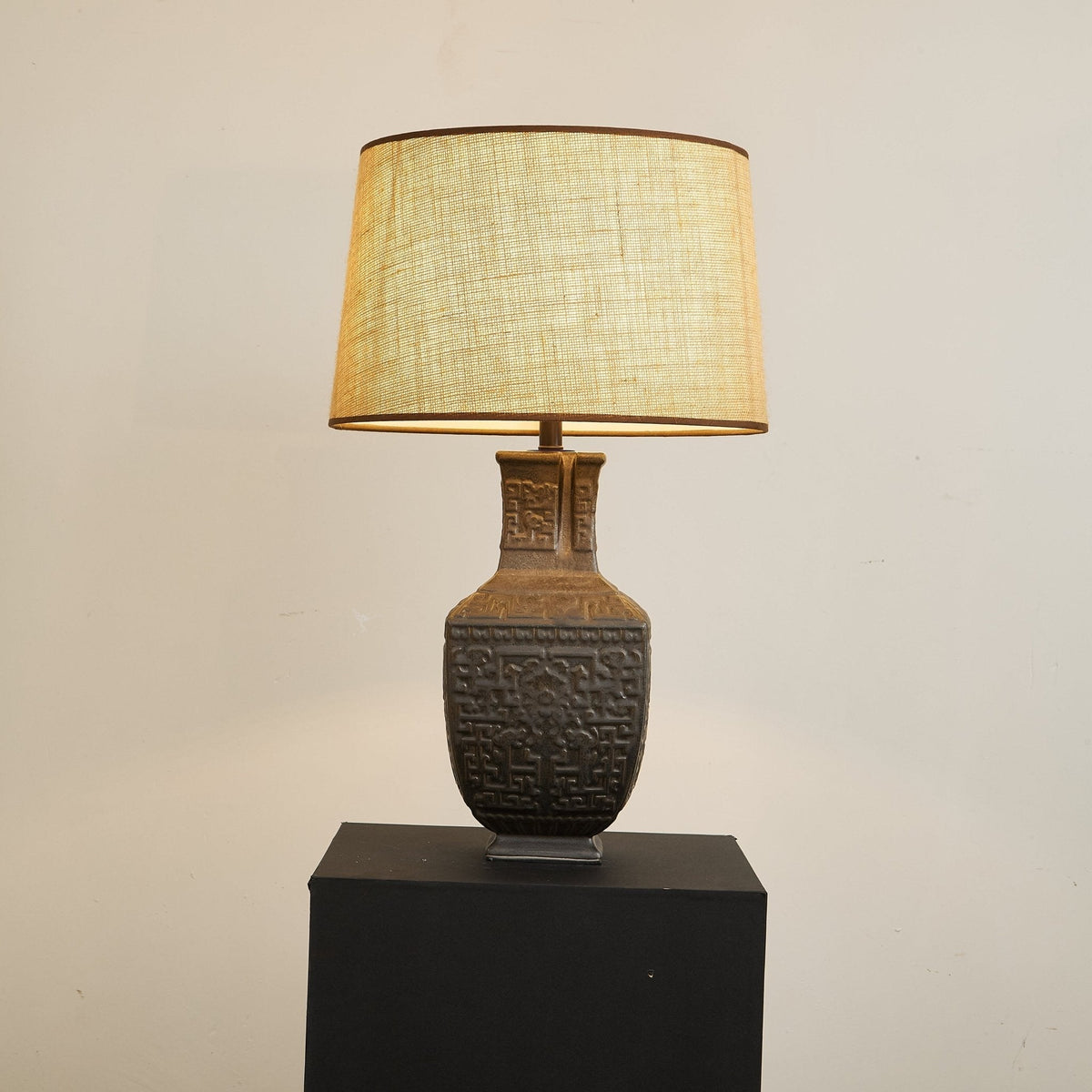 Echo Vintage-Stoff-Tischleuchte
